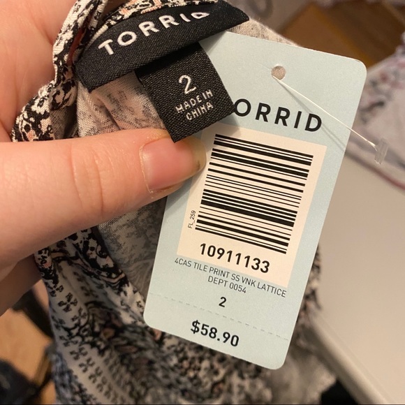 🌟SOLD🌟Torrid title challis lattice back dress - Picture 10 of 11